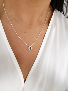 Colar zircônia verde turmalina - comprar online
