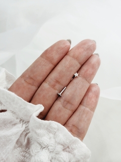Piercing estrela zircônia