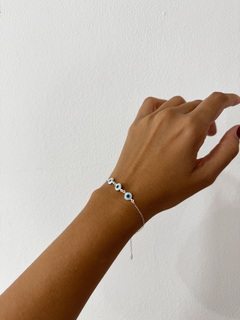 Pulseira Olho Grego Branco
