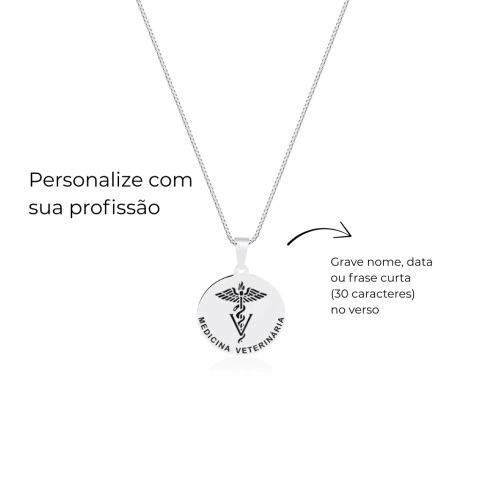 Colar personalizável profissões - LEIA A DESCRIÇÃO