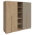 Placard Delos 4 Puertas con Luz Roble Kendal/Gris Arcilla - comprar online