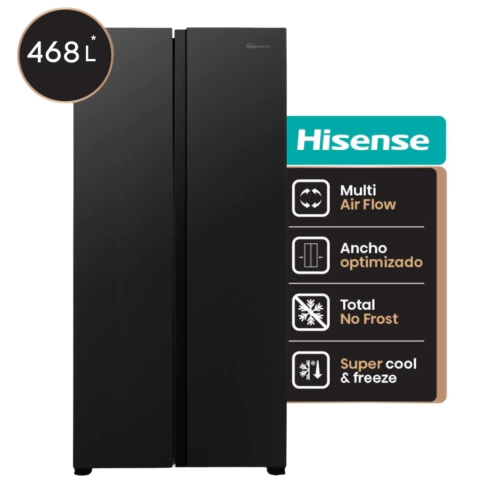 Heladera Hisense 468L Negra RS3N428NAB No Frost - comprar online