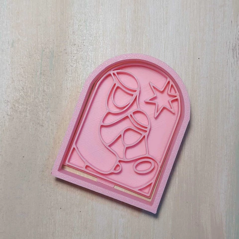 10547 Sagrada Familia 4 + Cortante - 70 x 50 mm (Pesebre) - comprar online