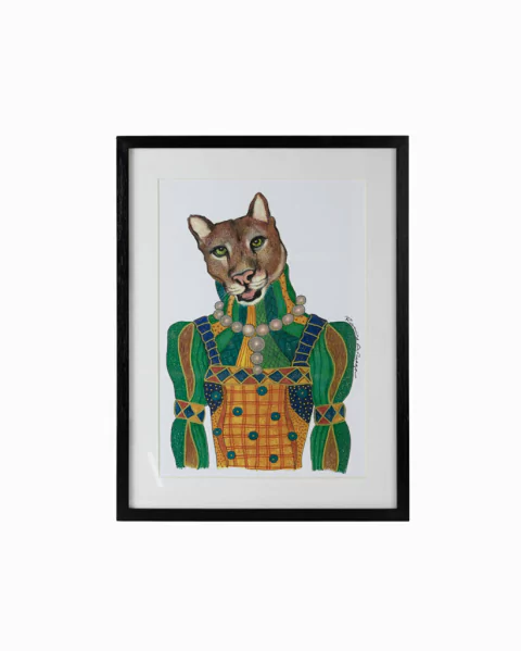 Cuadro Puma humanizado
