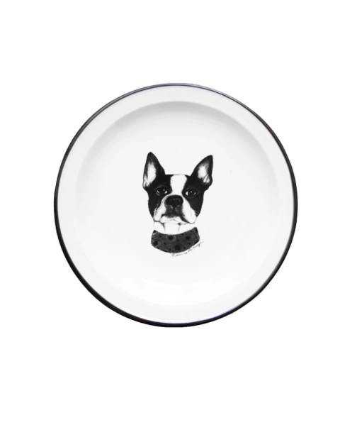 Plato Principal ByN Boston Terrier