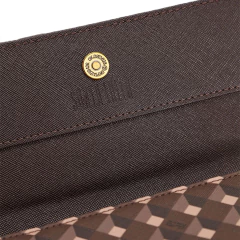 Carteira Santa Lolla Pequena Retangular Com Fecho Em Ímã Com Detalhes Em Cubos - comprar online