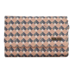 Carteira Santa Lolla Pequena Retangular Com Fecho Em Ímã Com Detalhes Em Cubos - comprar online