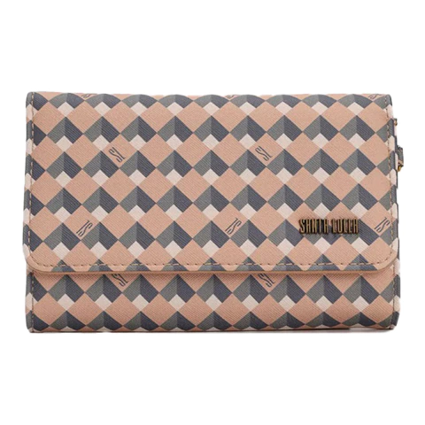 Carteira Santa Lolla Pequena Retangular Com Fecho Em Ímã Com Detalhes Em Cubos - comprar online