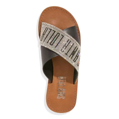 Tamanco Santa Lolla Tiras Cruzadas Com Strass