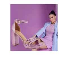 Sandalia Ramarim Salto Alto Roxa Andressa Suita - comprar online