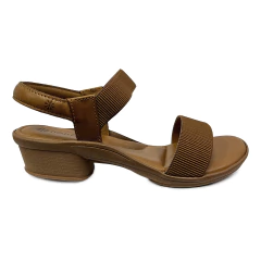 Sandália New Face Couro New Monique Mel Com Elástico - loja online