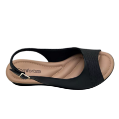 Sandália Anabela Comfortflex Peep Toe Afivelada Slingback na internet