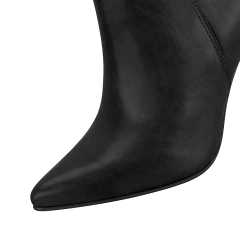 Bota Vizzano Cano Curto Salto Agulha Bico Fino Com Zíper - WN Shoes