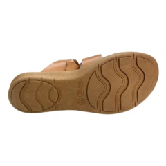 Tamanco Anabela New Face Couro Melrose Tiras Mel New Multi - comprar online