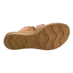 Tamanco Anabela New Face Couro Melrose Tiras Mel New Multi - loja online