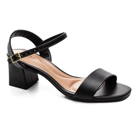 Sandália Beira Rio Salto Grosso Slide Com Fivela - comprar online