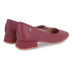 Sapato Usaflex Couro Salto Bloco Com Escamas - WN Shoes