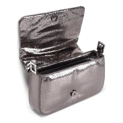 Bolsa Baguete Santa Lolla Média Metalizada Com Alça Removível - WN Shoes