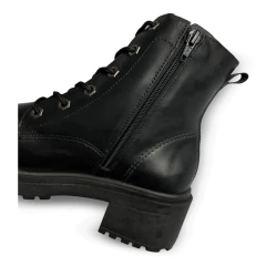 Bota Conforto New Face Preta Com Cadarços Couro - comprar online