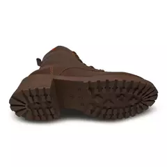 Bota Conforto New Face Preta Com Cadarços Couro