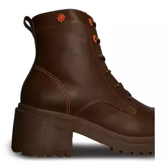Bota Conforto New Face Preta Com Cadarços Couro na internet