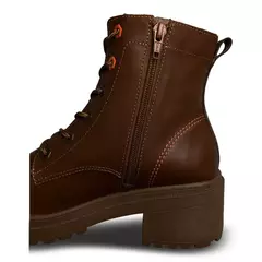 Bota Conforto New Face Preta Com Cadarços Couro - WN Shoes