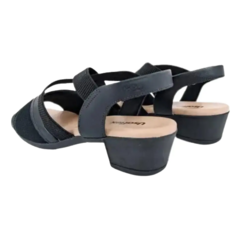 Sandália Usaflex Salto Bloco Preto - WN Shoes