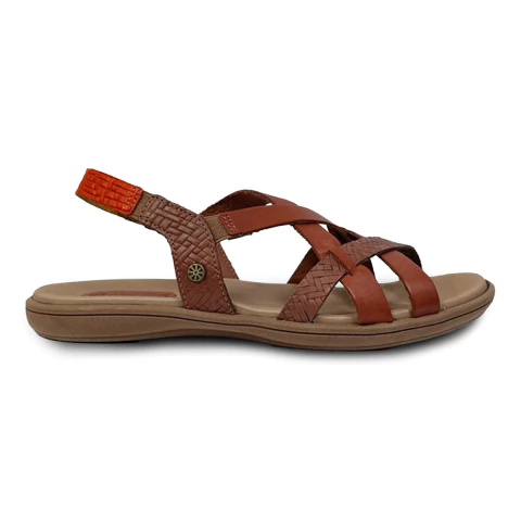 Sandália New Face Couro Multi Tiras Com Elástico - comprar online