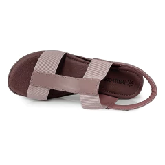 Sandália New Face Couro Munique Rosa Off Com Elástico - WN Shoes