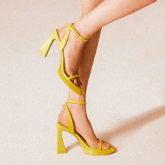 Sandália Santa Lolla Couro Nobre Soft Salto Alto