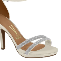 Sandália Vizzano Com Contraforte Salto Fino Tiras Strass - comprar online