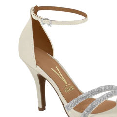 Sandália Vizzano Com Contraforte Salto Fino Tiras Strass na internet