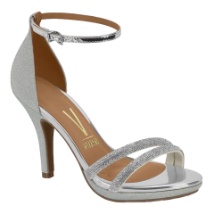 Sandália Vizzano Com Contraforte Salto Fino Tiras Strass - WN Shoes