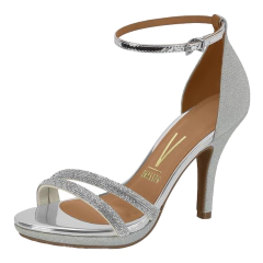 Sandália Vizzano Com Contraforte Salto Fino Tiras Strass - loja online