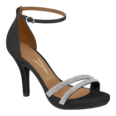 Sandália Vizzano Com Contraforte Salto Fino Tiras Strass - comprar online