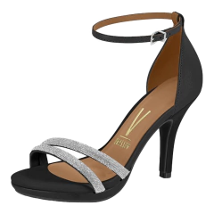 Sandália Vizzano Com Contraforte Salto Fino Tiras Strass na internet