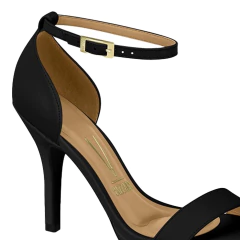 Sandália Vizzano Salto Agulha Tira Afivelada Tornozelo Com Contraforte - loja online