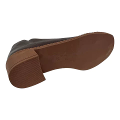 Sapato Botina Peace Salto Baixo Bico Arredondado Com Zíper - WN Shoes