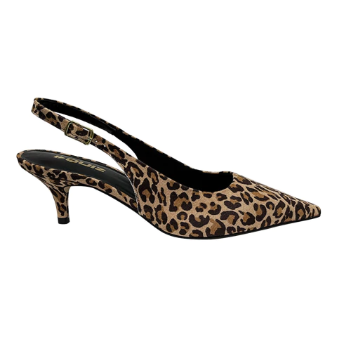 Sapato Chanel Quiz Bico Fino Salto Baixo Com Fivela - comprar online