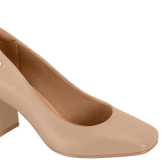 Sapato Scarpin Vizzano Bico Arredondado Salto Bloco - WN Shoes
