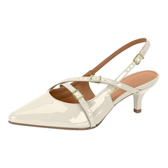 Sapato Scarpin Vizzano Chanel Bico Fino Slingback Com Fivelas na internet