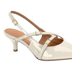 Sapato Scarpin Vizzano Chanel Bico Fino Slingback Com Fivelas - loja online