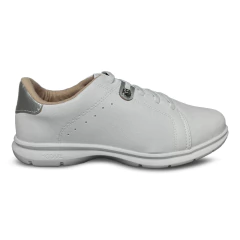 Tênis Modare Ultraconforto Branco/Prata Slip-On Cadarços Elásticos