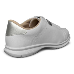 Tênis Modare Ultraconforto Branco/Prata Slip-On Cadarços Elásticos