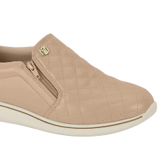Tênis Modare Ultraconforto Slip-On Padrão Matelassê Com Zíper Lateral - WN Shoes