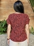 Blusa Decote V Laço Manga 21117 - Estampada na internet