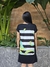 Vestido Duo Viscolycra com Viscose Estampada 21083 Preto - Território Carioca