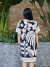 Vestido Estampado Com Bolso Lateral 21124 - Fundo Marinho com bege na internet