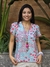 Blusa MM Manga Curta com Botão 21097 - Estampada