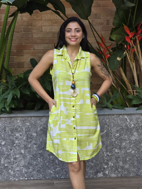 Chemise Viscose Sem Manga 21066 - Estampado F